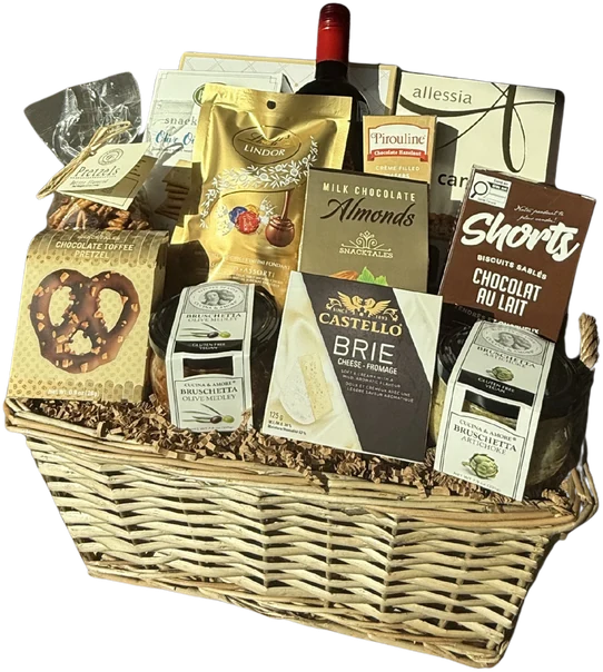 Gourmet Wine and Cheese gift basket